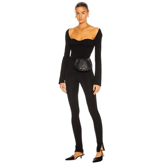 Toteme Zip Leggings in Black Small New Womens Skinny Pants - Picture 3 of 17